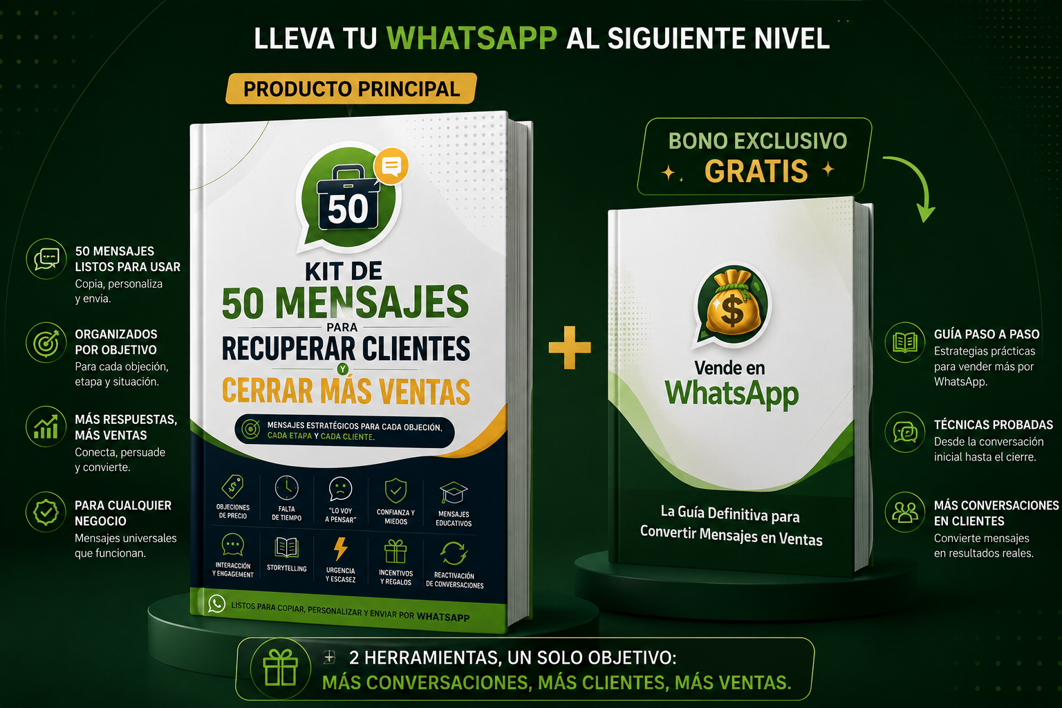 kit de 50 mensajes para recuperar clientes y cerrar más ventas + Guia de ventas Gratis